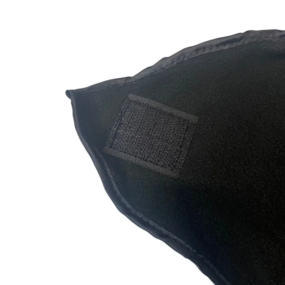 Black Neoprene Face Mask Neck Warmer With Button Closure For Winter Sports Ski M